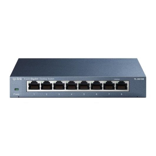 Switch TP-Link TL-SG108 8 Puertos Gigabit QoS Sin Gestión Carcasa Metal Compacto