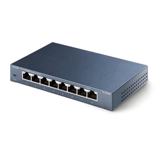 Switch TP-Link TL-SG108 8 Puertos Gigabit QoS Sin Gestión Carcasa Metal Compacto