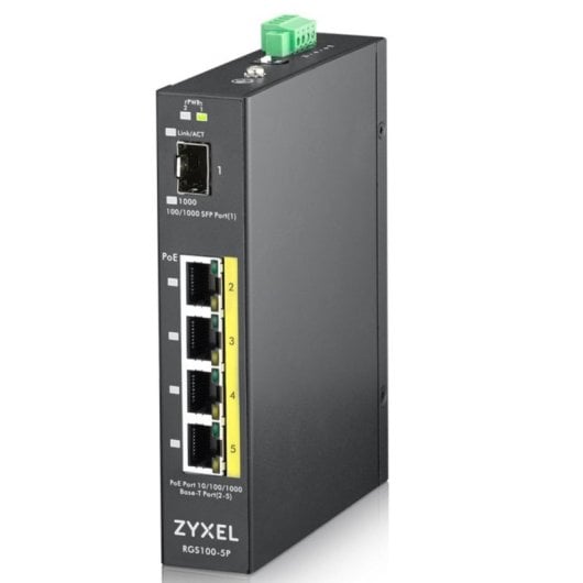 Switch Zyxel RGS100-5P L2 unmanaged Gigabit Ethernet PoE Rack Wandmontage