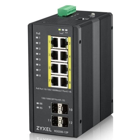 Switch Zyxel RGS200-12P 8 Porte Gigabit Ethernet 4 Moduli SFP Managed PoE+ Switch Zyxel RGS200-12P 8 Porte Gigabit Ethernet 4 Moduli SFP Managed PoE+