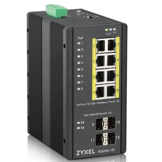 Switch Zyxel RGS200-12P 8 Porte Gigabit Ethernet 4 Moduli SFP Managed PoE+ Switch Zyxel RGS200-12P 8 Porte Gigabit Ethernet 4 Moduli SFP Managed PoE+