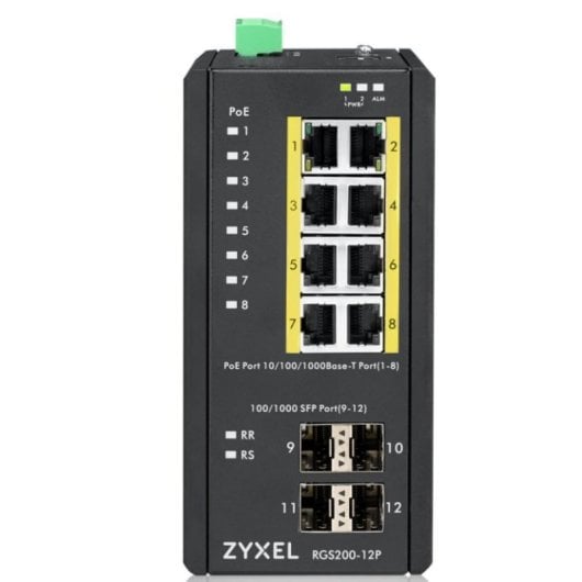 Switch Zyxel RGS200-12P 8 Porte Gigabit Ethernet 4 Moduli SFP Managed PoE+ Switch Zyxel RGS200-12P 8 Porte Gigabit Ethernet 4 Moduli SFP Managed PoE+