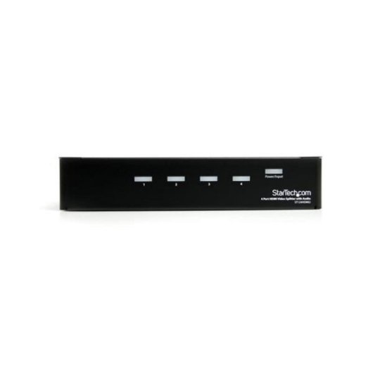 Multiplicador HDMI StarTech ST124HDMI2 4 puertos 1920x1200p Acero con Audio y Montaje