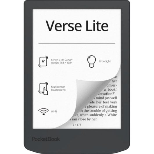 E-reader PocketBook Verse Lite 8GB E Ink Carta 6" Grigio USB Tipo C Wi-Fi E-reader PocketBook Verse Lite 8GB E Ink Carta 6" Grigio USB Tipo C Wi-Fi