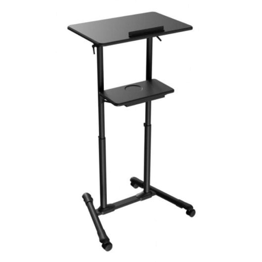 Atril Móvil Gembird TVS-DESK-01-BK Ajustable Noir 20 kg 1110 - 1345 mm MDF