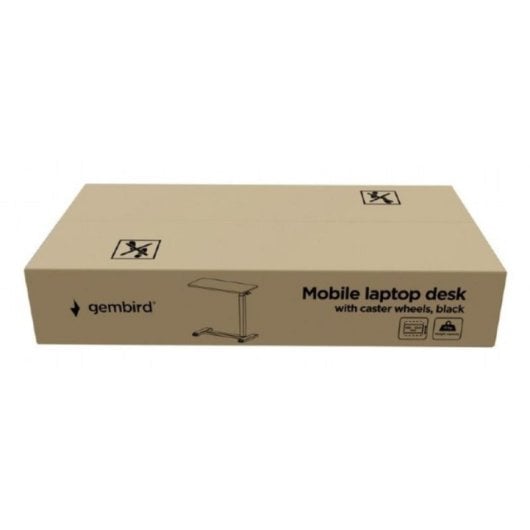 Escritorio móvel universal Gembird TVS-DESK-02-BK preto ajustável com rodas 4 un Escribitorio móvel universal Gembird TVS-DESK-02-BK preto ajustável com rodas 4 un