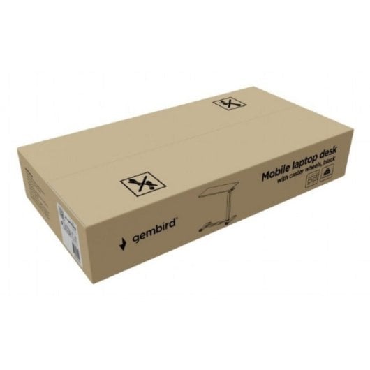 Escritorio móvel universal Gembird TVS-DESK-02-BK preto ajustável com rodas 4 un Escribitorio móvel universal Gembird TVS-DESK-02-BK preto ajustável com rodas 4 un
