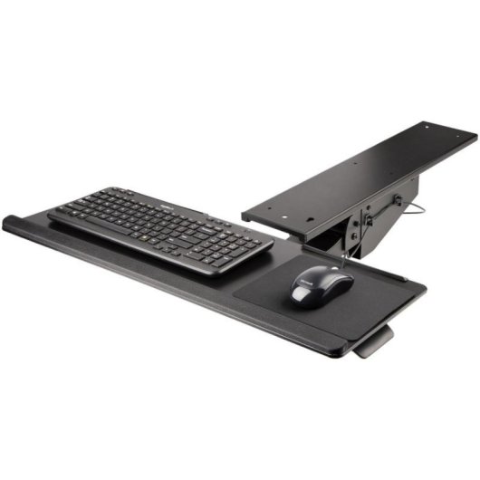 Bandeja teclado StarTech Ergonomía Bajo Escritorio Acero Soporte Ratón y Muñeca Ajustable
