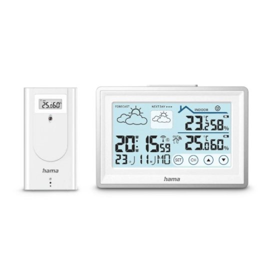 Station météo numérique Hama 00222228, blanche, à piles
