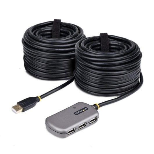 Hub USB Extensor StarTech 24m 4 Puertos USB 2.0 Alimentación Bus CC 10W 480Mbps