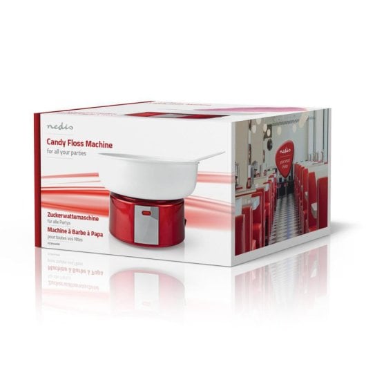 Nedis FCCM100FRD Zuckerwattemaschine Rot, Weiß 500 W