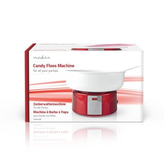 Nedis FCCM100FRD Zuckerwattemaschine Rot, Weiß 500 W