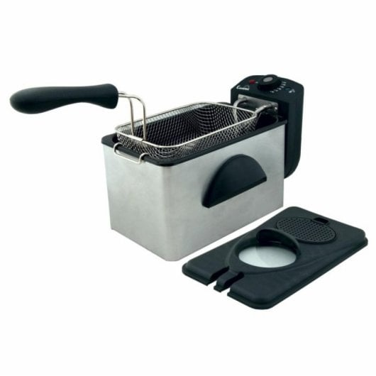 Fritadeira Elétrica Comelec 2L 2000W Aço Inoxidável Controlo Giratório Antiderrapante