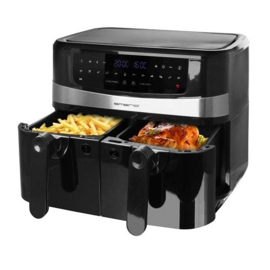 Friteuse sans Huile Emerio AF-126672.4 9L 2400W Double Tactile avec Déshydratation