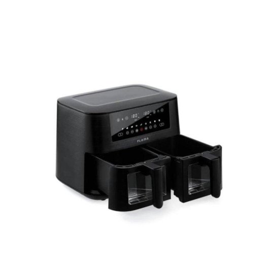 Friggitrice ad Aria Flama 698FL 8L 3040W Doppio Cestello LED Touch 9 Programmi