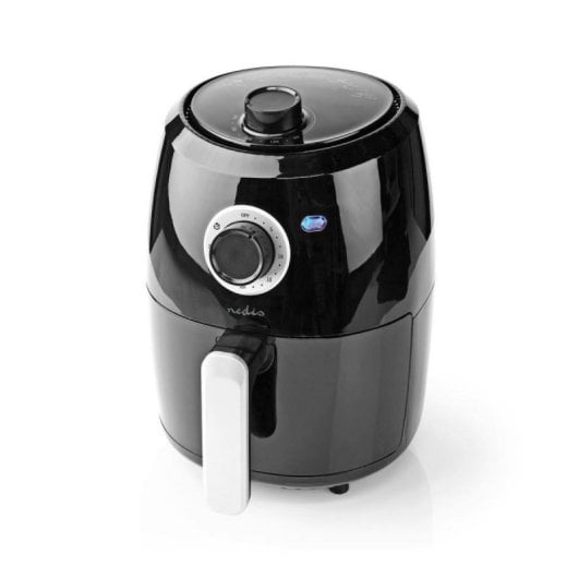 Friteuse à air Nedis KAAF120FBK 2,4L 200°C Timer 30 min Alu/Noir