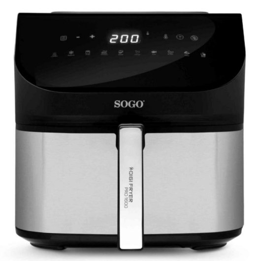 Luftfritteuse Sogo PRO1600 8L 10Programme LED Touch 1600W Schwarz Silber