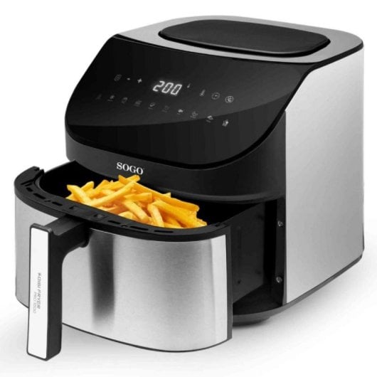 Luftfritteuse Sogo PRO1600 8L 10Programme LED Touch 1600W Schwarz Silber