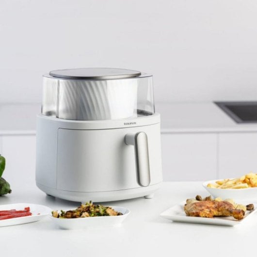 Freidora de aire Taurus Aero Crisp Spin 6L 1550W Removedor Automático 10 Programas Blanco