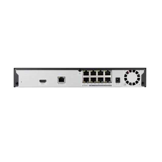 Grabador NVR Hanwha QRN-830S 8 canales 4K UHD H.265/H.264 1TB PoE 35W SATA Gigabit LAN