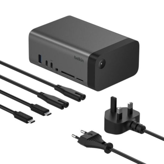 Dock USB-C Belkin Connect 11 Puertos HDMI Dual 8K/4K 120Hz SD MicroSD RJ-45 96W Gris