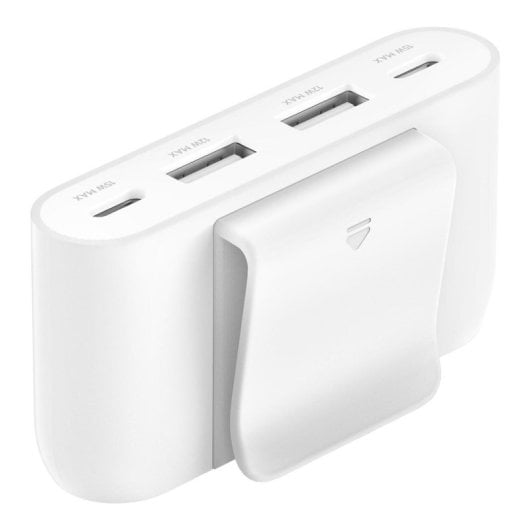 Hub USB Belkin BUZ001bt2MWHB7 4 Puertos USB 3.2 Gen 1 Tipo A/C Blanco 2m