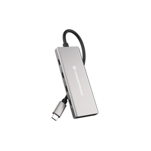 Hub USB Conceptronic HUBBIES17G 7 Puertos USB 3.2 Gen 2 Type-C y Type-A 100W Aluminio Gris