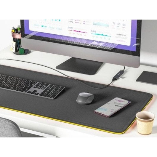 Hub USB-C Equip 128963 4 Portas Alumínio 5Gbps Cabo 0.15m Preto/Prata