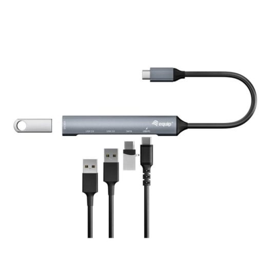 Equip 128962 Hub USB-C com 5x Portas e Power Delivery 3.0 100W Alumínio Prateado