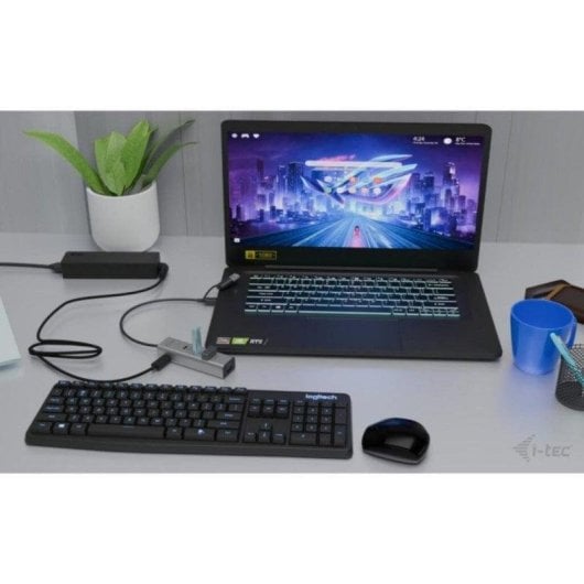 USB-Hub I-Tec Metal Universal 4 Ports 2x USB-C 2x USB-A Power Delivery 85W Silber