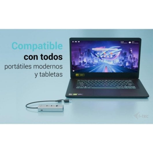 I-Tec CAHUBMETAL2A2CPD Hub Universal 4 Portas 2x USB-C + 2x USB-A com Power Delivery 85W Metal Prateado