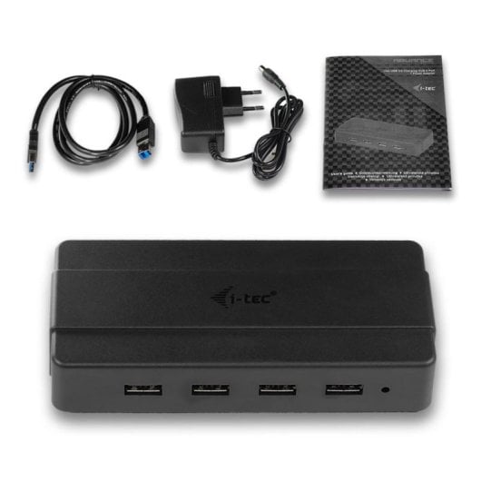 Hub USB i-tec USB 3.0 4 Puertos con Alimentación Externa 5000Mbit/s Negro