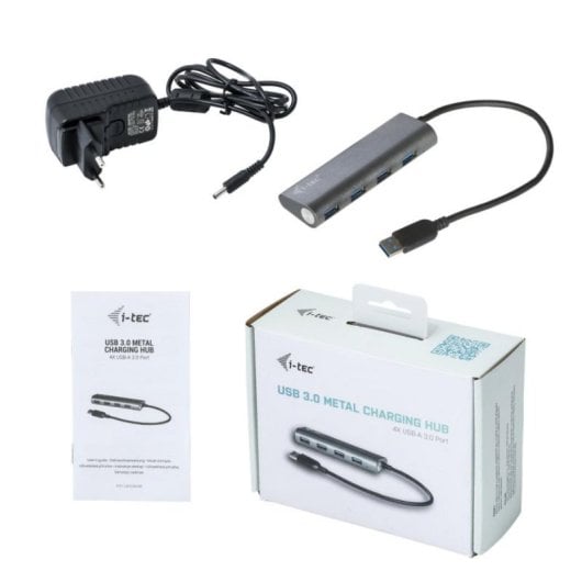 USB-Hub i-tec Metal Superspeed USB 3.0 4-Port Hub USB 3.2 Gen 1 Type-A USB-Hub i-tec Metal Superspeed USB 3.0 4-Port Hub USB 3.2 Gen 1 Type-A