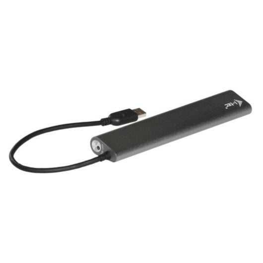 Hub USB 3.0 i-tec Metal 7 Puertos 5Gbps Plata Alimentación Externa Plug & Play