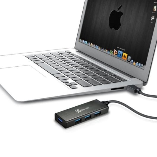 Hub USB 3.0 j5create JUH340 4 Puertos, Aluminio, 5Gbps, Alimentación Externa, Negro