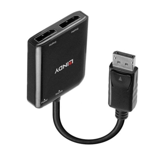 DisplayPort-Splitter Lindy 38430 2x DisplayPort 4K USB Schwarz