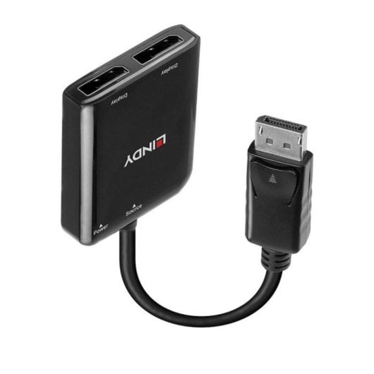 DisplayPort Lindy 38430 USB 5V 21600 Mbit/s Schwarz ABS Gehäuse DisplayPort