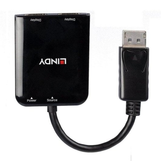 DisplayPort-Splitter Lindy 38430 2x DisplayPort 4K USB Schwarz