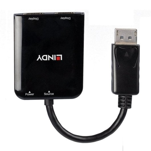 DisplayPort Lindy 38430 USB 5V 21600 Mbit/s Schwarz ABS Gehäuse DisplayPort