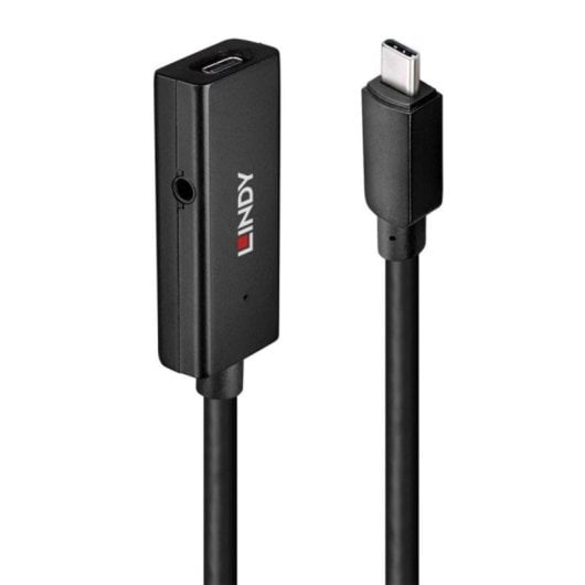 Cable USB Tipo C Lindy 43356 5m 5000Mbit/s Negro ABS Plug and Play