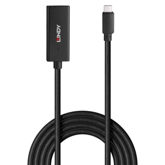 Cable USB Tipo C Lindy 43356 5m 5000Mbit/s Negro ABS Plug and Play