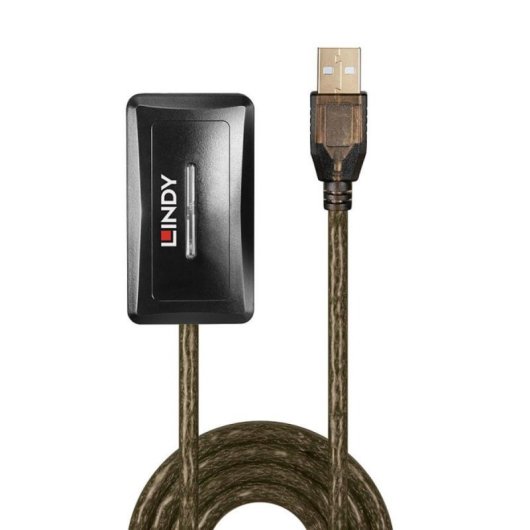 Lindy 42635 Hub USB 4 Portas Plug and Play USB 2.0 com Cabo AWG 28/24 10m Cinzento