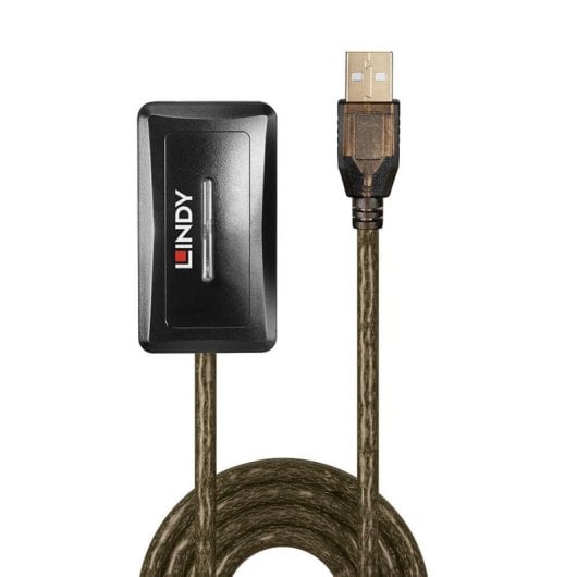 Lindy 42635 Hub USB 4 Portas Plug and Play USB 2.0 com Cabo AWG 28/24 10m Cinzento