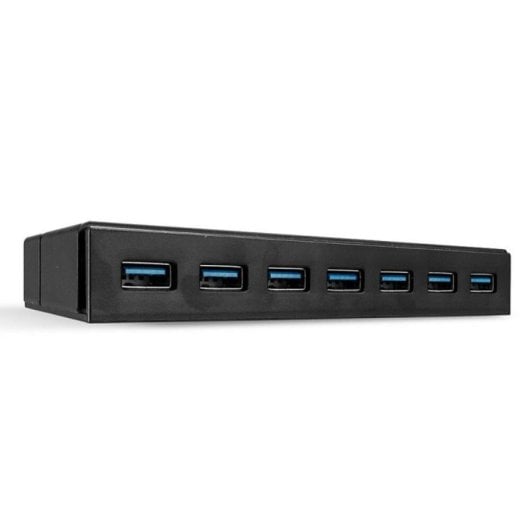 Hub USB Lindy 43228 7 Puertos USB 3.2 Gen 1 Type-A Alimentación USB Carcasa Plástico Negro