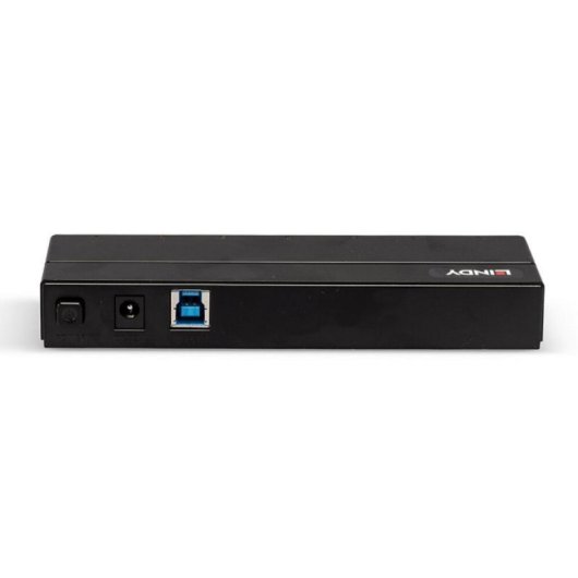 Hub USB Lindy 43228 7 Puertos USB 3.2 Gen 1 Type-A Alimentación USB Carcasa Plástico Negro