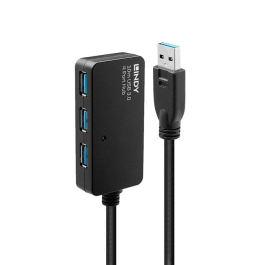 USB-Hub Lindy 43159 USB 3.2 Gen 1 Type-A 4 Ports 10m Kabel Schwarz USB-Hub Lindy 43159 USB 3.2 Gen 1 Type-A 4 Ports 10m Kabel Schwarz