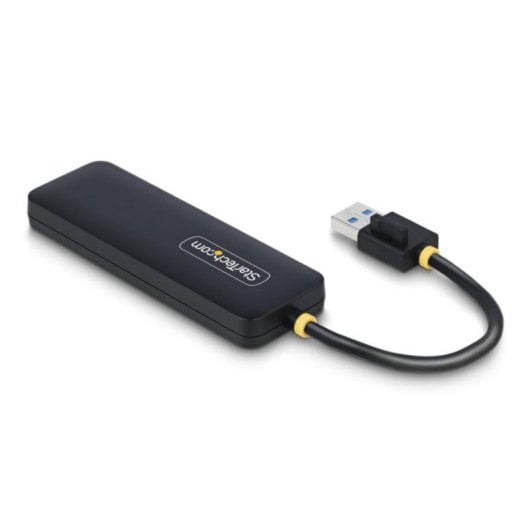 Hub USB 3.0 StarTech.com 4 Puertos Tipo-A 5Gbps Portátil Protección Sobrecorriente Negro