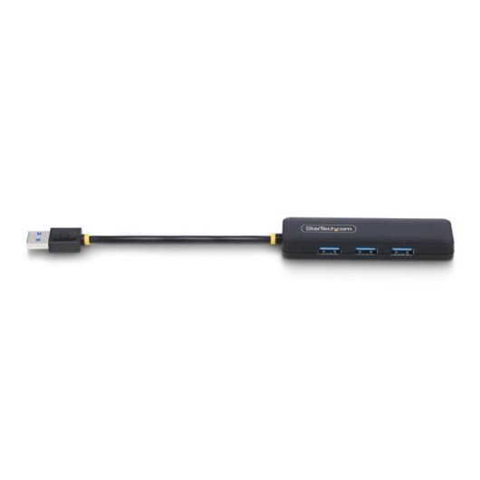 Hub USB 3.0 StarTech.com 4 Puertos Tipo-A 5Gbps Portátil Protección Sobrecorriente Negro