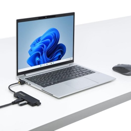 Hub USB 3.0 StarTech.com 4 Puertos Tipo-A 5Gbps Portátil Protección Sobrecorriente Negro