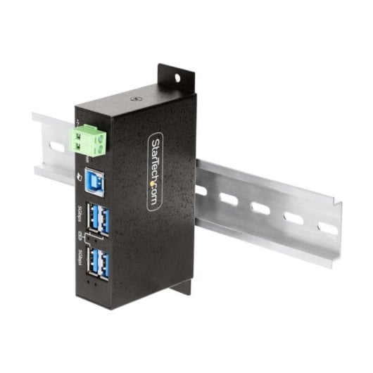 USB-Hub StarTech.com Industrial 4-Port USB 3.2 Gen 1 Metalrobust Schutz ESD DIN-Montage USB-Hub StarTech.com Industrial 4-Port USB 3.2 Gen 1 Metalrobust Schutz ESD DIN-Montage